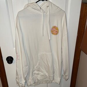 White Hoodie with Pink Graphic